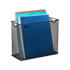 Vertical File Storage Desktop Organizer Hanging Files Office Metal Mesh 12.25"l