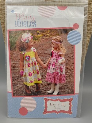 Izzy & Ivy Designs Macy Giggles Sewing Pattern Size 2- 14 Girls Dress