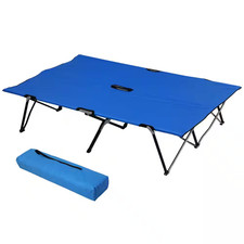 76 In. Full Bed Folding Camping Cot for Adults, Extra Wide Outdoor Portable Slee