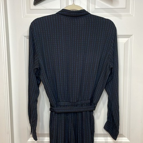 Marimekko x Uniqlo Jumpsuit Gr. Small schwarz blau gepunktet mit Gürtel - Bild 8 von 16
