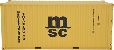 1:20 MSC 20GP Shipping Container Model Abs Resin & Wood Toy Home Decoration Gift