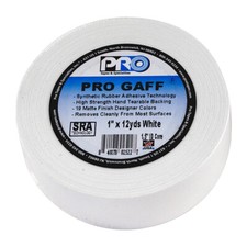 Pro Gaff Pocket Plus 1"x12yds White Matte Cloth Tape