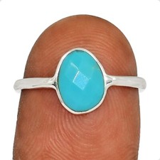 Composite Kingman Blue Mohave Turquoise 925 Silver Ring Jewelry s.7 CR66955