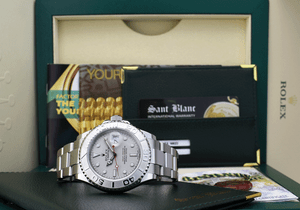 ROLEX-Mens-Platinum-amp-Stainless-YachtMaster-M-Serial-BOX-BOOKS-16622-SANT-BLANC