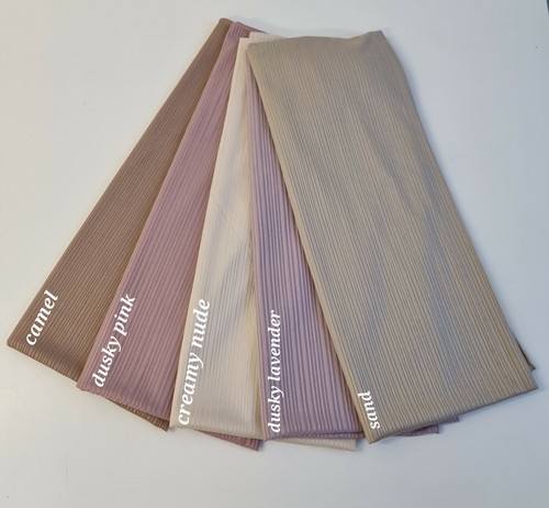 Premium Ribbed Jersey Hijab Material de Jersey de Alta Calidad Jersey Hijab Exclusivo Jersey Hijab - Imagen 27 de 40