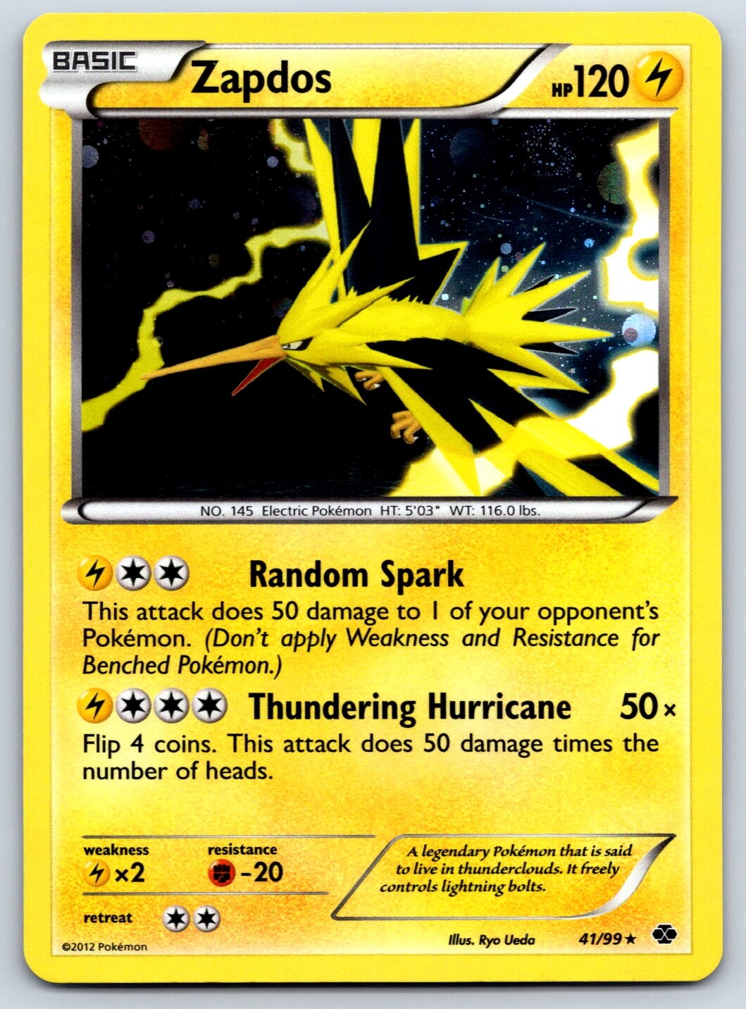 Zapdos - Cosmos Holo - Next Destinies 41/99 Rare Blister Promo Pokemon Card LP