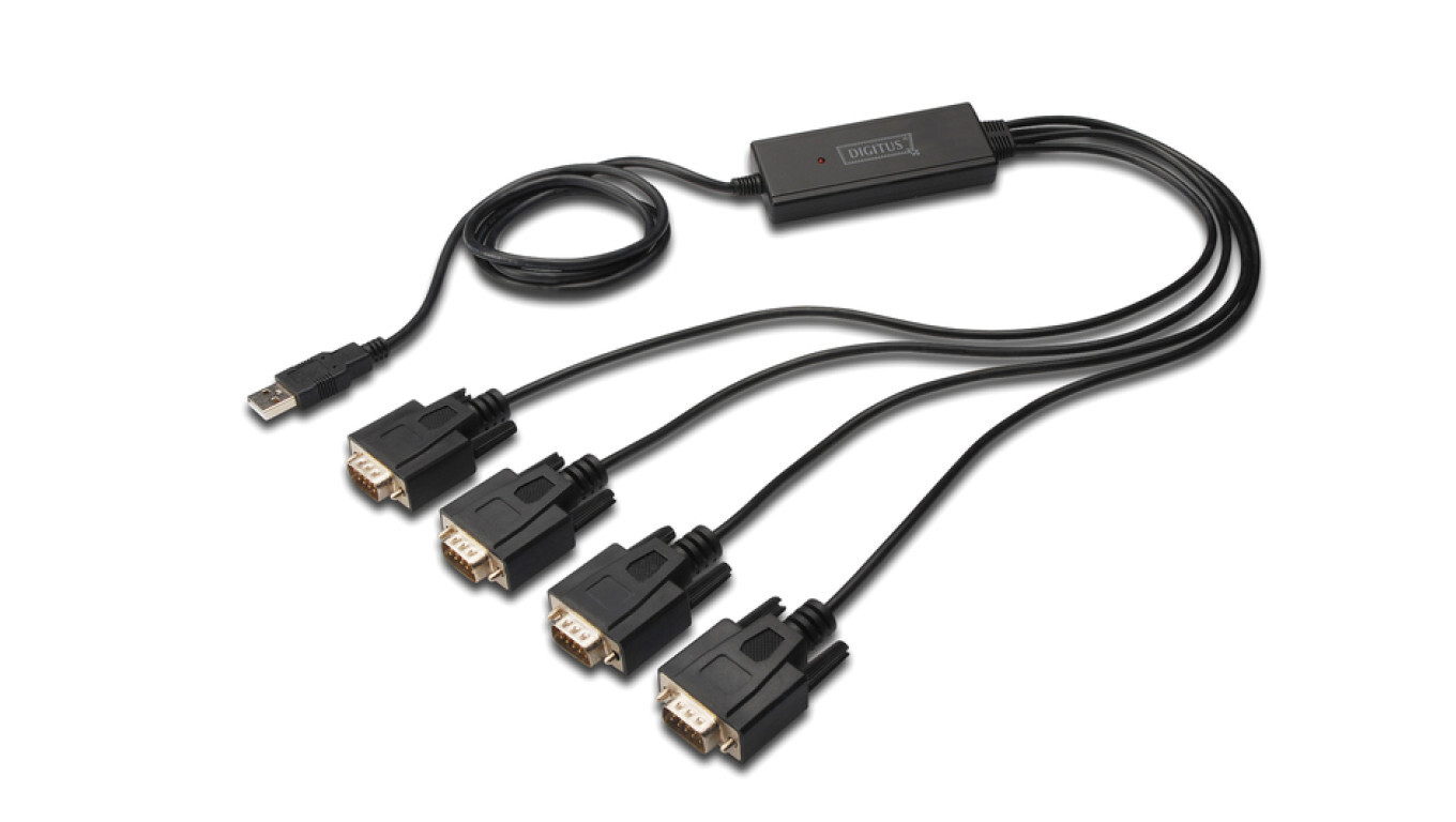 Converter / Adapter USB 2.0 to 4x RS232 (DB9) with a 1.5m cable DA-70159 /T2UK