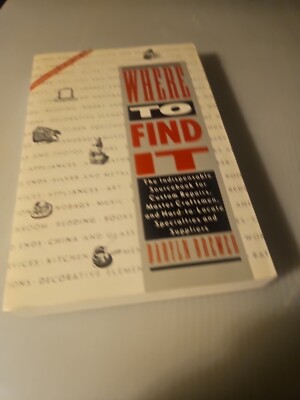 1990, ''Where to Find It'' The Indispensable Sourcebook for Custom Repairs & More 