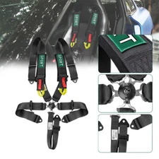 Safety Seat 5 Point Racing Harness Camlock Quick Release Belt Black ATV UTV