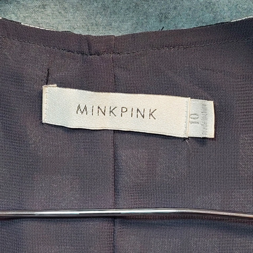 Mink Pink Womens Size 10 Gorgeous Modern Print Sleeveless Blouse - Image 4 of 4