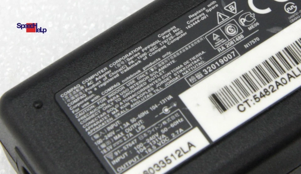 HP Compaq Charger PSU Power Supply Adapter PPP005L 179725 PA-1500-02C - Image 3 of 3