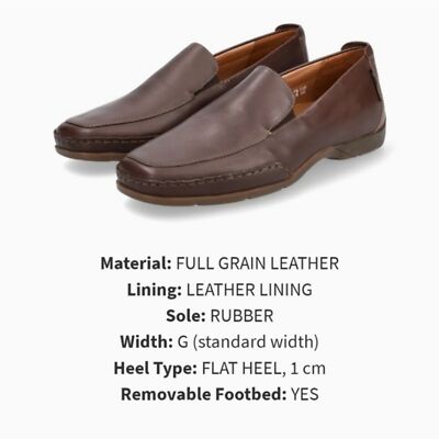 Mephisto Edlef brown loafers. Mephisto Edlef Cool-Air Genuine Leather Loafers Hazelnut  main image 4