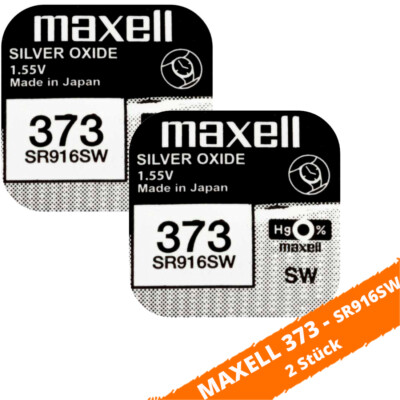 2 x Maxell 373 SR916SW SR68  617 280-45 RW317 SB-AJ/DJ Uhren Batterie 1,55V