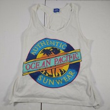 Vintage 1988 Ocean Pacific Authentic Sunwear Beach Tank Top Womens Sz S