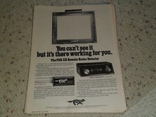 1979 FOX XK REMOTE RADAR DETECTOR AD / ARTICLE
