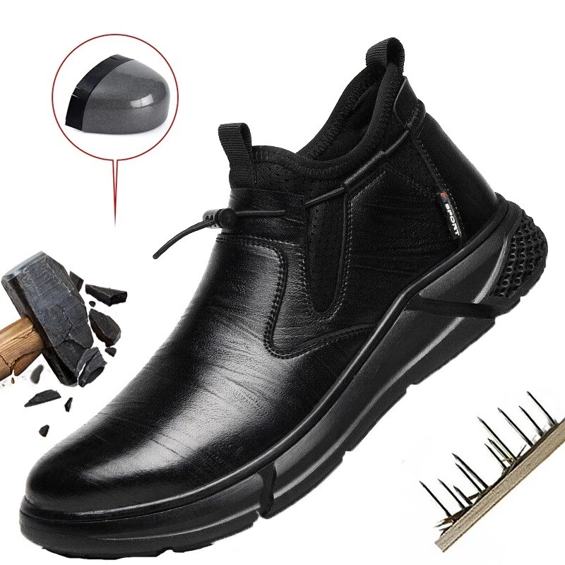 Men's Waterproof Steel Toe Work Boots Safety Shoe Slip Resistant Protective Boot