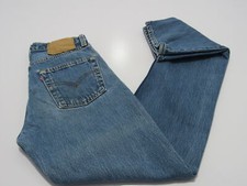 Levi's Jeans Mens 27x34 Blue Light Wash Distressed Regular Fit Classic Straight