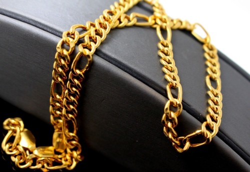 MENS FIGARO LINK CHAIN NECKLACE LENGTH 