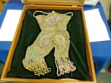 Antique Native American Beaded Plateau algonquin puff bag / pouch 1905 original