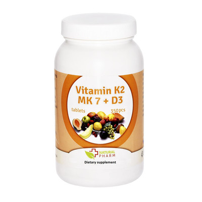 Vitamin K2 MK-7  100 mcg + D3 10 mcg tablets 350 pcs VEGAN