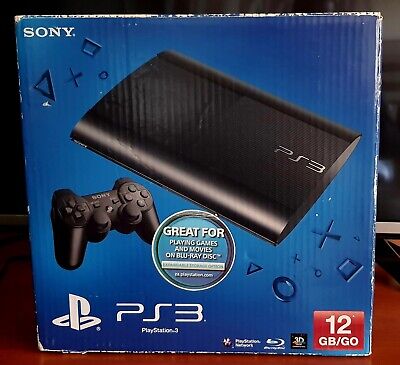 Sony PlayStation 3 Slim Console- PS3 - 12GB Charcoal Black (PAL) - with BOX  | eBay