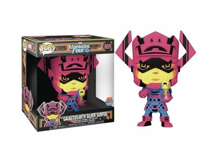 Funko Pop! Galactus Con Silver Surfer #809 Totalmente Nuevo Negro Luz Exclusivo