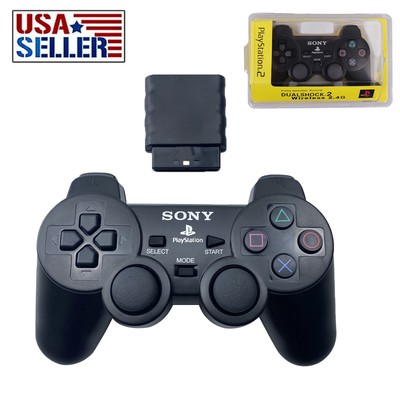 For Sony PlayStation PS2 Wireless Wired Controller 2.4GHz Dual Vibration Gamepad