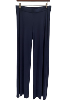 IMAN Global Chic Women's Matt Jersey Knit Flare Pant Blue