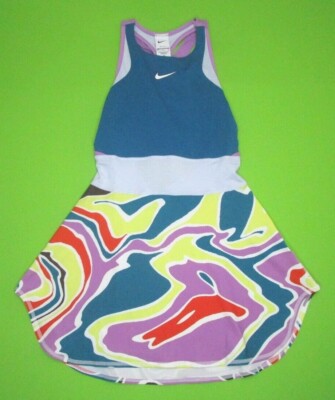 Women's Nike Court Slam Tennis Dress Multi-Color Sz XS, S, M