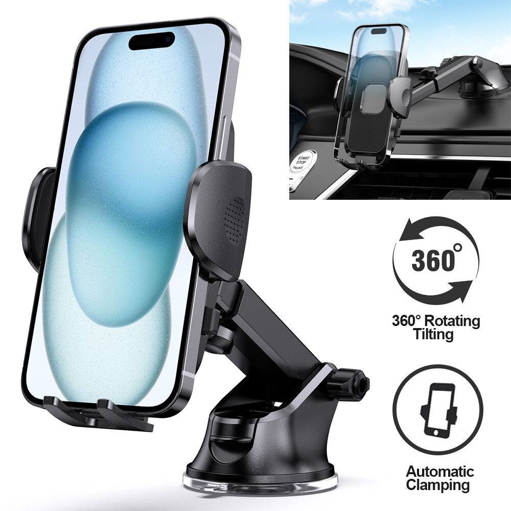 Car Phone Holder Dashboard Windshield Phone Mount Universal for Phone Smartphone-image