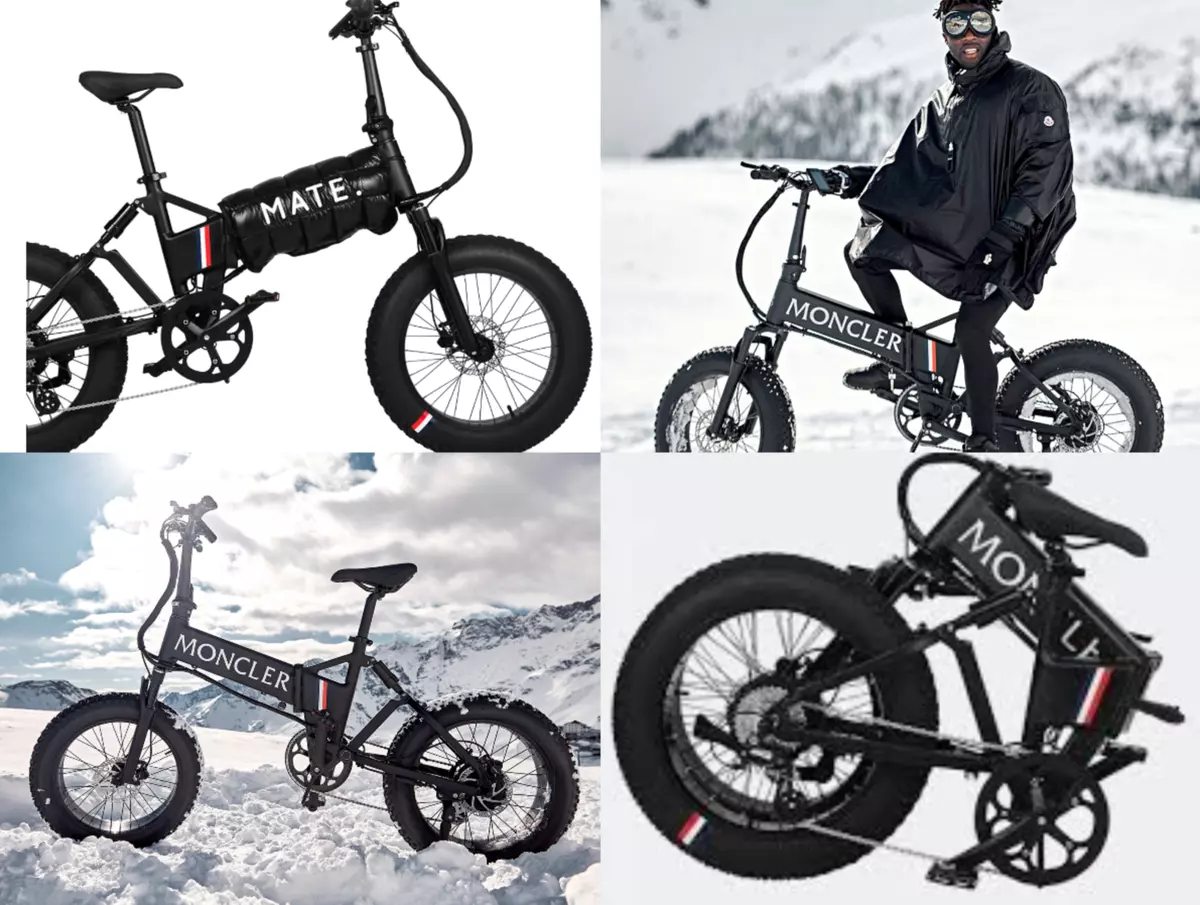 MONCLER X MATE Foldable Fat E-Bike Electric Bike Bicycle Folding New