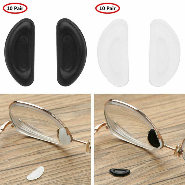 10 Pairs AntiSlip Silicone Adhesive Stick on Nose Pads for Glasses Eyeglasses eBay