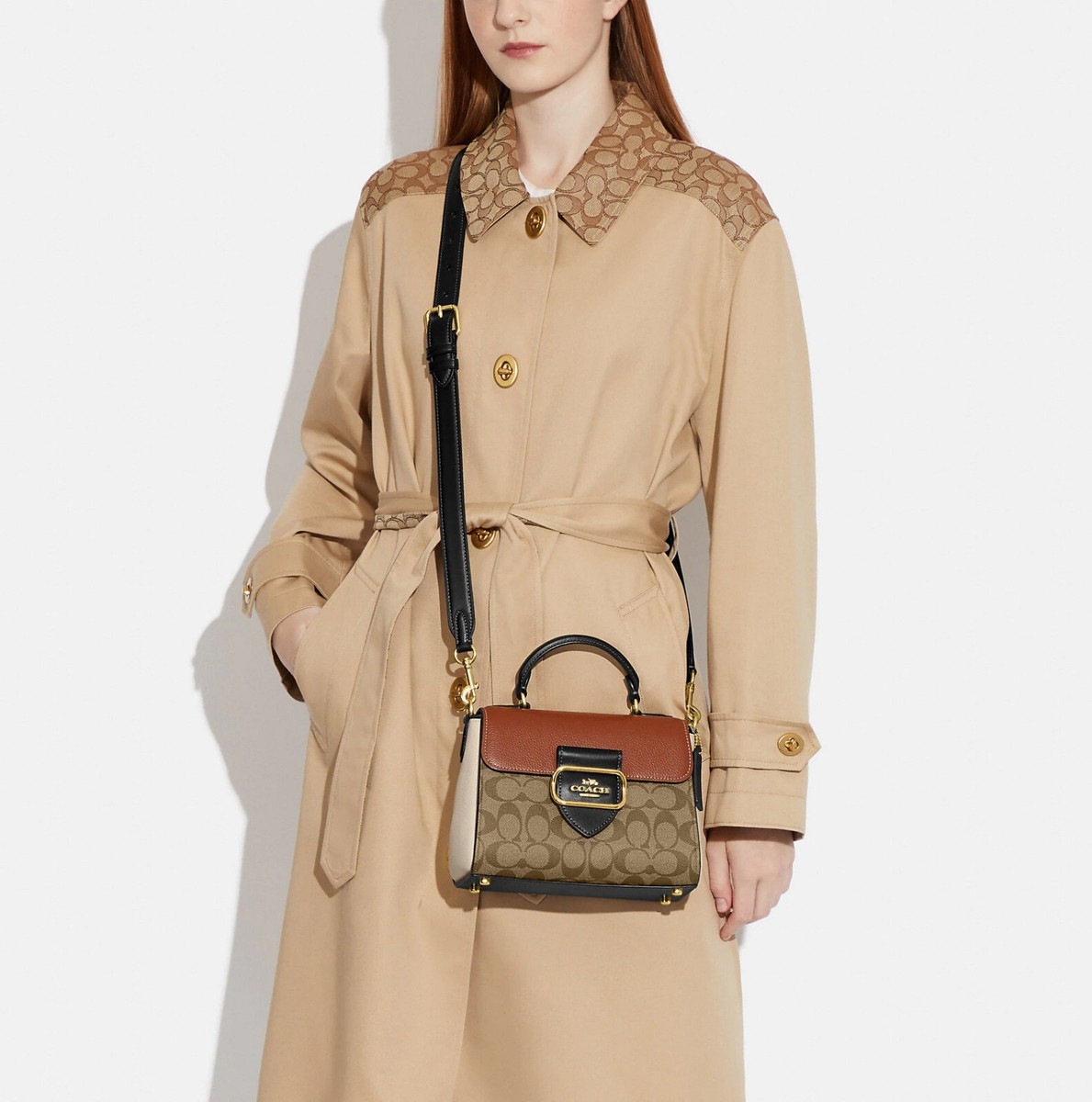 NWT coach Morgan Top Handle Satchel bag with long strap | eBay