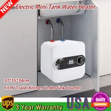 1500W Mini Tank Electric Water Heater 8L Point of Use Hot Water Boat RV