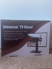 Universal Swivel TV Stand Modern Tabletop TV Stand for 37 to 60 inch TVs, Black