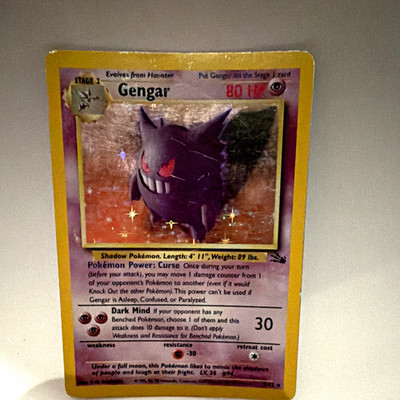 Wizards of the Coast Pokemon TCG Gengar 5/62 Fossil Holo Rare Unlimited 80 HP