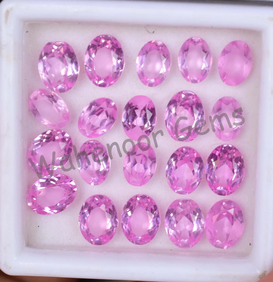 20 Pcs Natural MOGOK Pink Ruby 7.80 mm Oval Certified AAA+ Loose Gemstone - Image 4 of 4