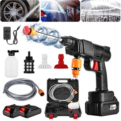 Portable Cordless Electric High Pressure Water Spray Gun Car Washer Cleaner Tool