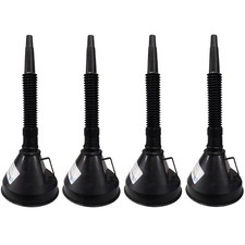 FOUR 6" Diameter Funnels with Inside Screen and Bendable  Detachable Hose