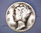 1928-S MERCURY DIME   BELOW FINE COND.*** 310-6B