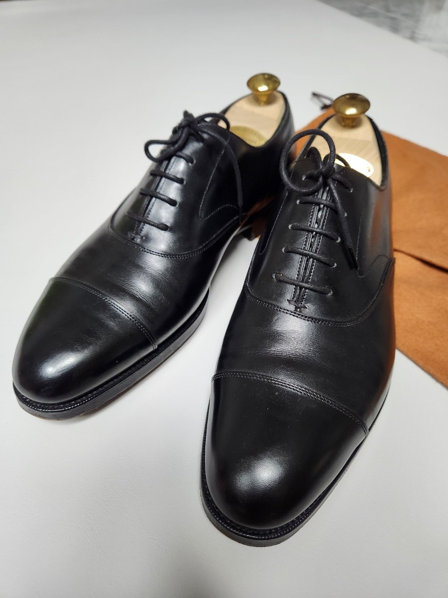 $1450 Edward Green Chelsea Captoe Oxfords In Black Calf, UK7.5 US8