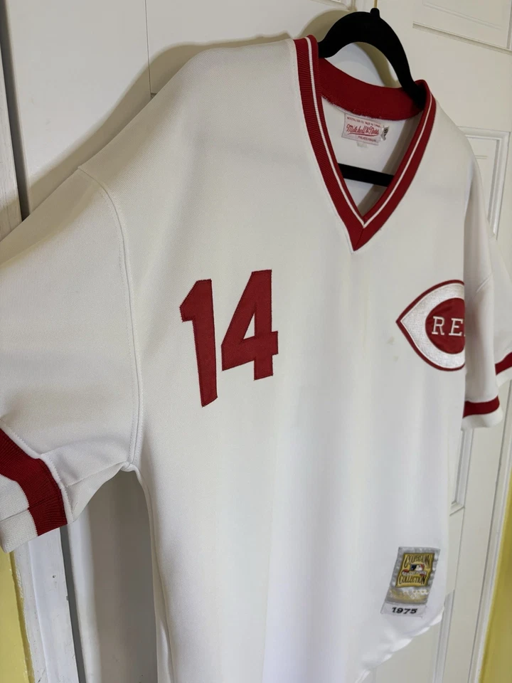 100% Authentic Mitchell & Ness 1988 Pete Rose Cincinnati Reds Jersey Sz 48 XL - Image 2 of 4