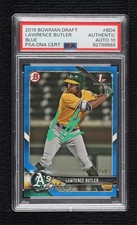 PSA/DNA 2018 Bowman Draft Blue Lawrence Butler PSA/DNA Authentic Card & Auto w5p