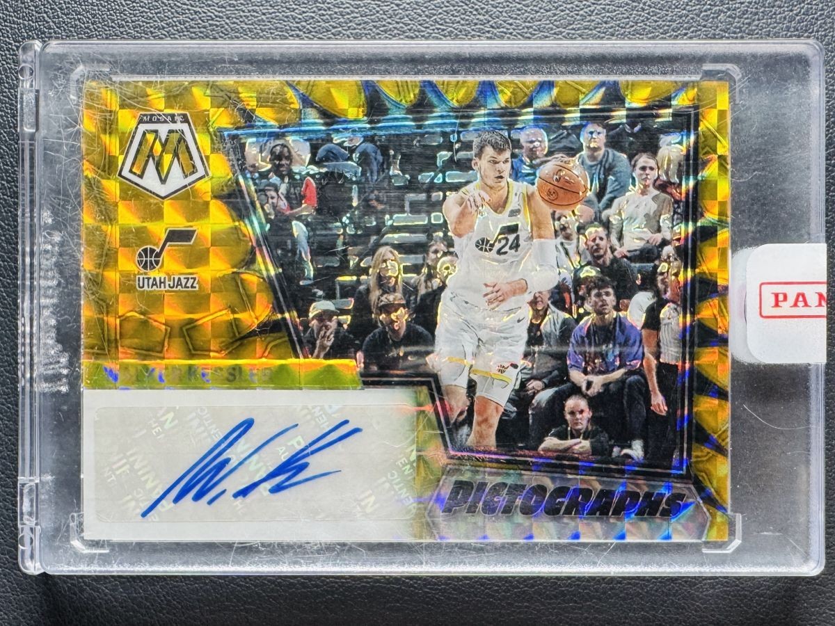 2022-23 Panini Mosaic Walker Kessler RC Rookie Pictographs GOLD Prizm Auto /10