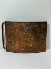 AMERICAN EXPRESS CO. NEVADA TERRITORY - TIFFANY CO. VINTAGE BRASS BELT BUCKLE