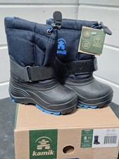KAMIK Rocket Waterproof Winter Snow Boots Toddler Size 8 Navy Blue NIB NWT