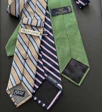 Lot of 3 Men s Silk Ties Brooks Brothers 346 Jos A Bank 1905 Lands End EXCELLENT