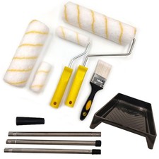 Paint Runner Pro Roller 8Pcs Brush Set Room Painting Wall Handle Decorating Home