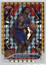 2023-24 Topps Chrome Gold Geometric Refractor 43/50 Kobe Brown #18 09p1