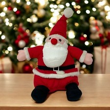 Vintage Santa Claus Plush Toy 14" Stuffed Overseas United Nylon Parachute Puffy